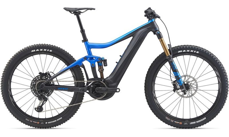 Giant Reign E+ 0 Pro 2021 in der Farbe metallic blue / core black gloss-matt