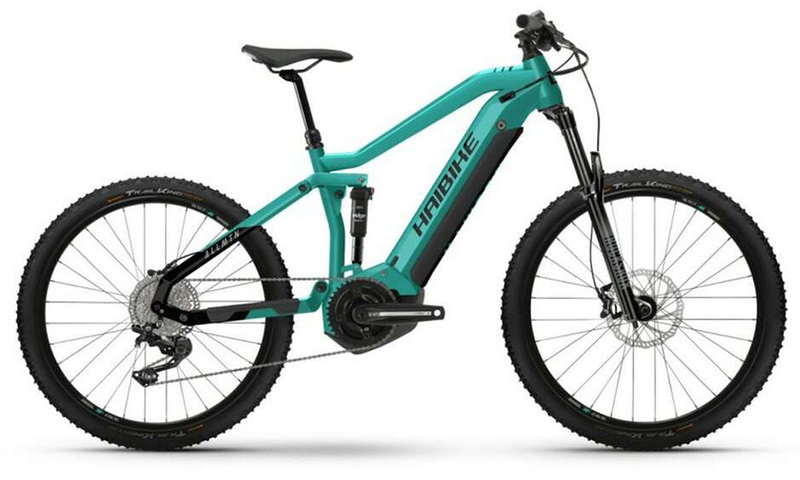 Haibike AllMtn 1 2021 in der Farbe aquamarine / black