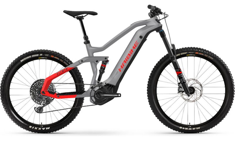 Haibike AllMtn 6 2021 in der Farbe urban grey / black / red matte