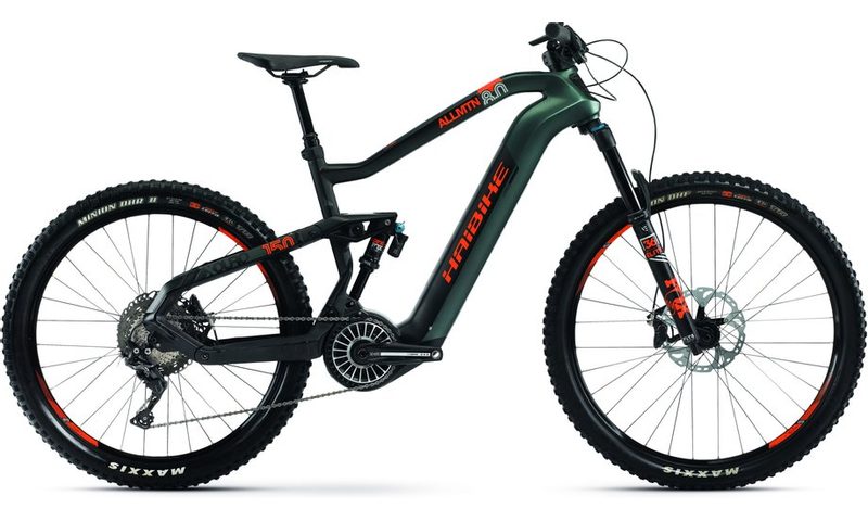 Haibike XDURO AllMtn 8.0 Flyon 2021 in der Farbe olive / carbon / orange matt