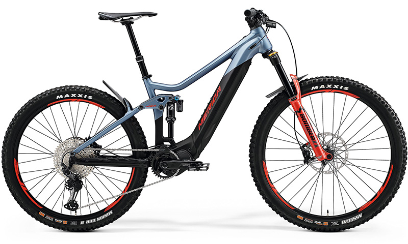 Merida eOne-Sixty 700 2021 in der Farbe matt steel blue / black (red)