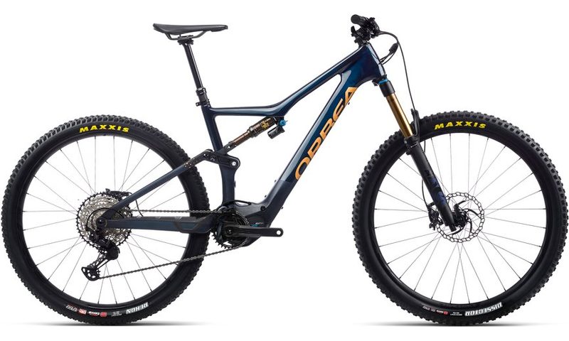 Orbea Rise M10 2021 in der Farbe carbonblau / rotgold