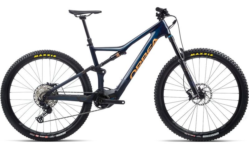 Orbea Rise M20 2021 in der Farbe carbonblau / rotgold