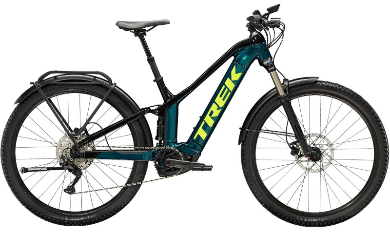 Trek Powerfly FS 4 EQ 2022 in der Farbe dark aquatic / trek black