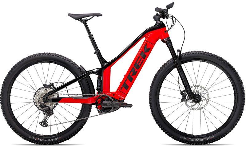 Trek Powerfly FS 7 2022 in der Farbe radioactive red / trek black