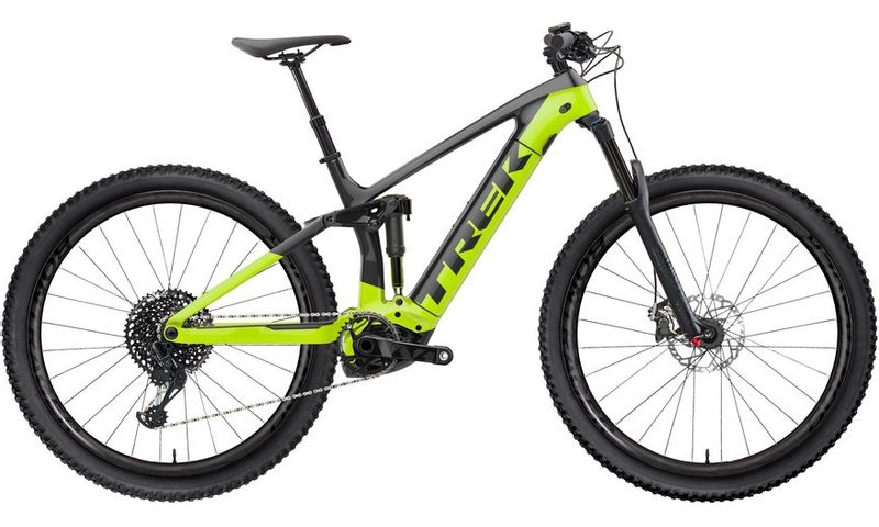 Trek Rail 9.7 2021 in der Farbe raw carbon / volt