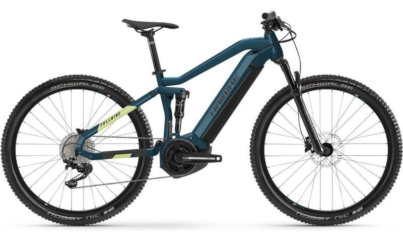 Haibike FullNine 5 2021 in der Farbe blue / canary