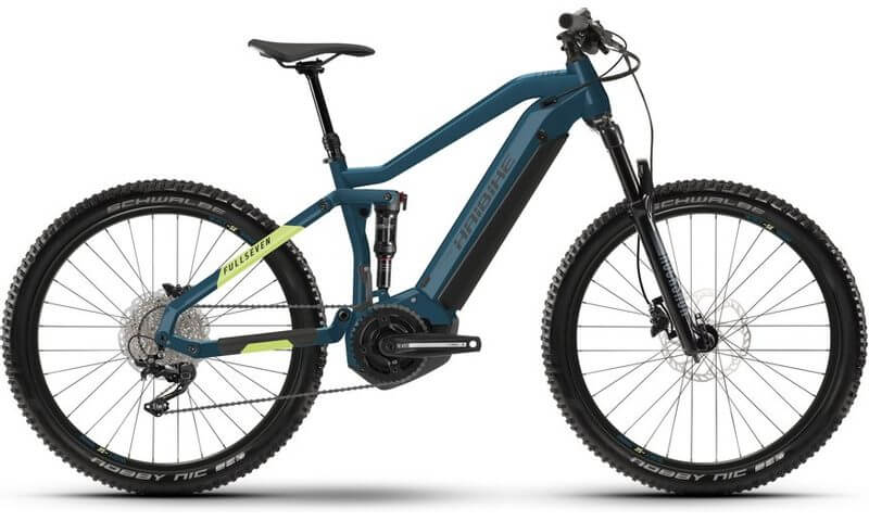 Haibike FullSeven 5 2021 in der Farbe blue / canary