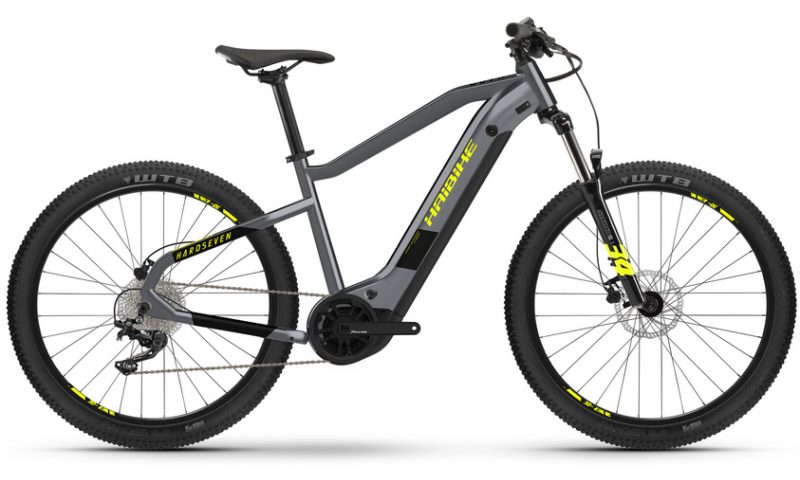 Haibike HardNine 6 2022 in der Farbe grey / black / yellow - gloss