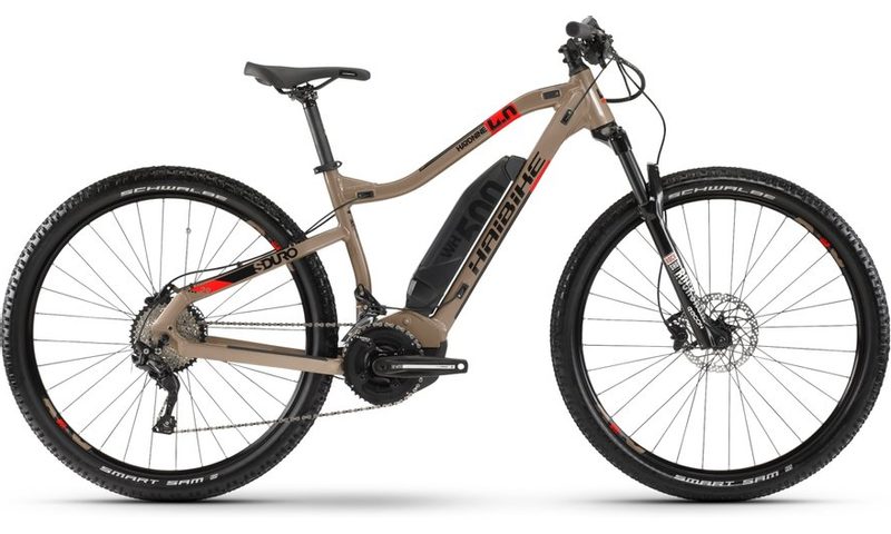 Haibike SDURO HardNine 4.0 2020 in der Farbe sand / rot / schwarz