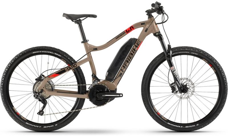 Haibike SDURO HardSeven 4.0 2020 in der Farbe sand / rot / schwarz