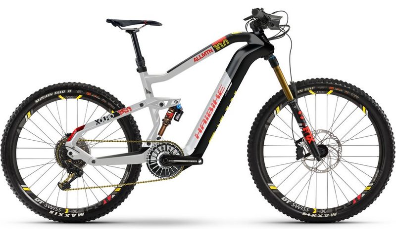 Haibike XDURO AllMtn 10.0 Flyon 2021 in der Farbe carbon / silver / red matt